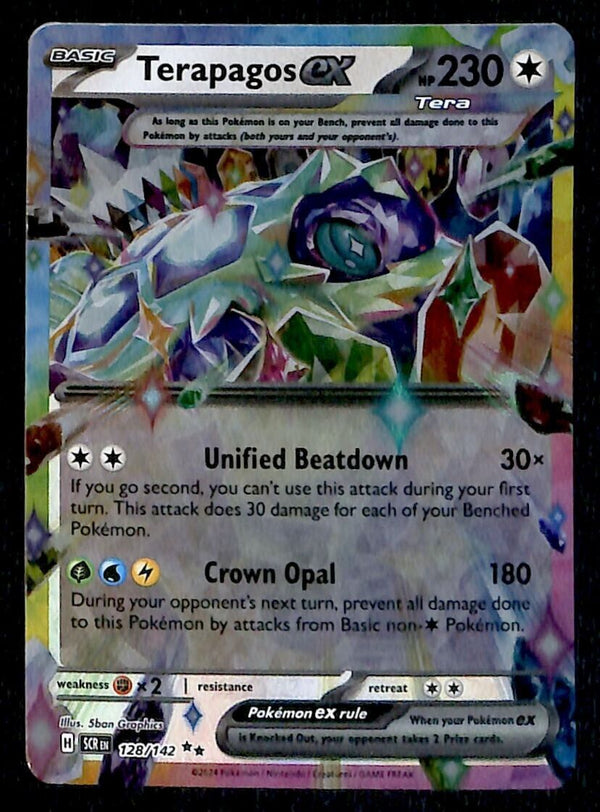 Terapagos EX Ultra Rare Stellar Crown 128/142, NM Pokemon Card Terapagos EX Ultra Rare Stellar Crown 128/142, NM Pokemon Card