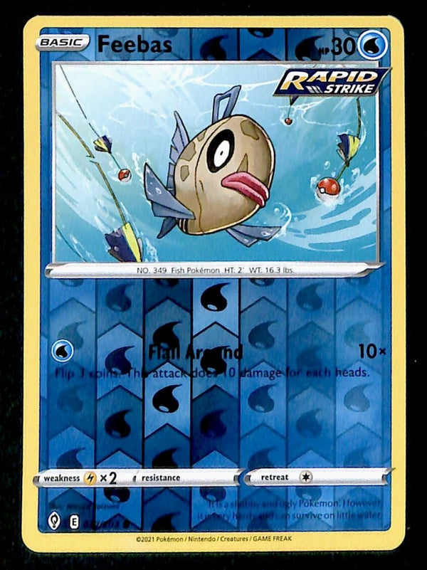 Feebas Reverse Holo Evolving Skies 037/203, NM Pokemon Card