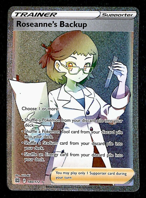Roseannes Backup Rainbow Rare Brilliant Stars 180/172, NM Pokemon Card