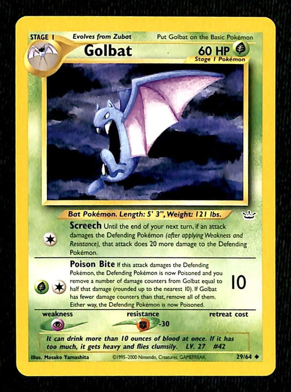 Golbat Neo Revelations NM, 29/64 Pokemon Card