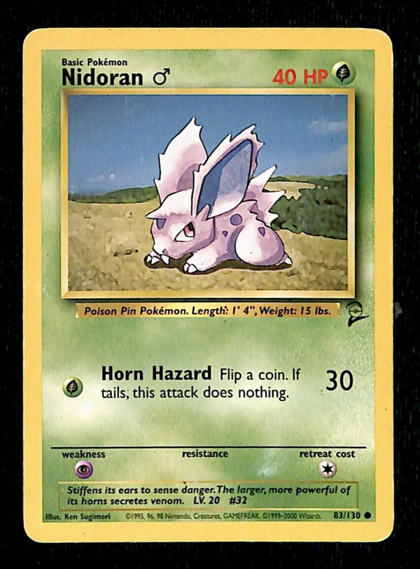 Nidoran Base Set 2 VG, 83/130 Pokemon Card