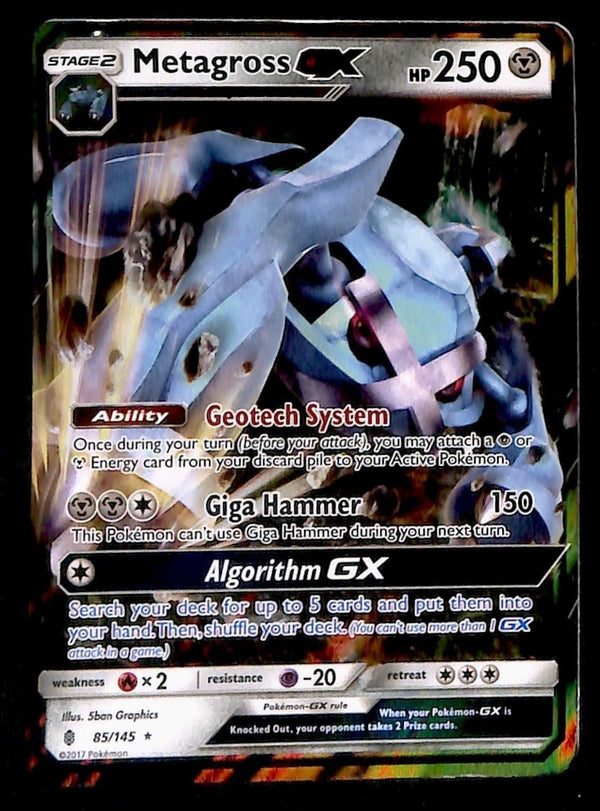 Metagross GX Full Art Guardians Rising 85/145, EX Pokemon Card