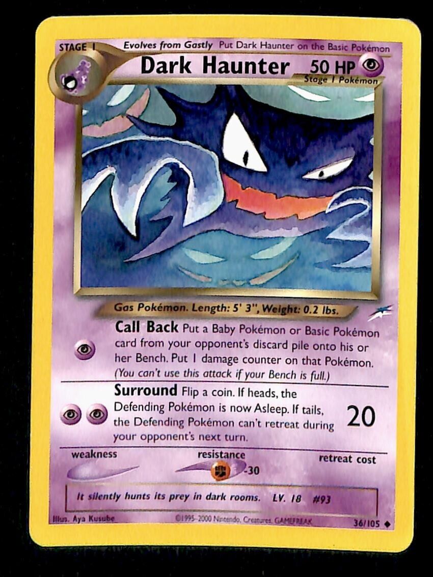 Dark Haunter Neo Destiny EX,  36/105 Pokemon Card