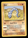 Onix Base Set 1999 Unlimited Print NM, 56/102 Pokemon Card.