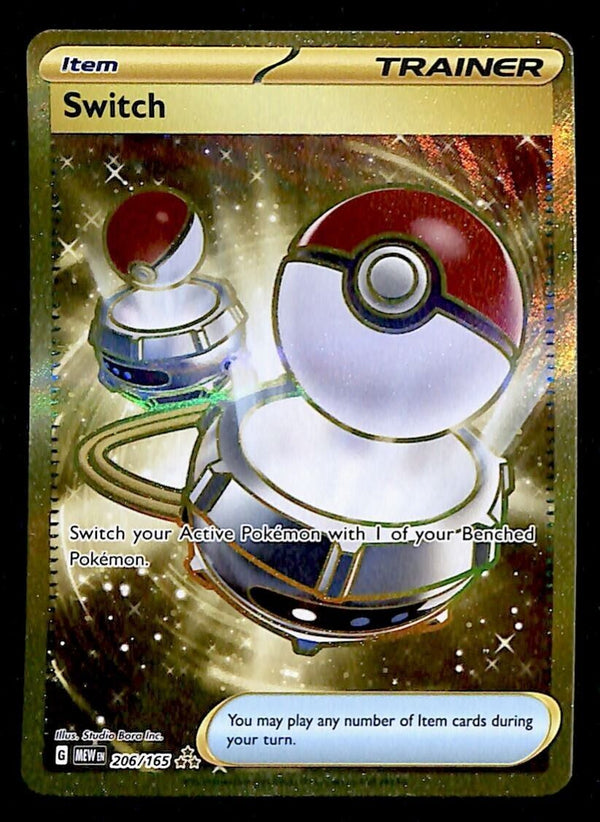 Switch Gold Card Ultra Rare Scarlet & Violet 151 206/165, NM Pokemon C Switch Gold Card Ultra Rare Scarlet & Violet 151 206/165, NM Pokemon C