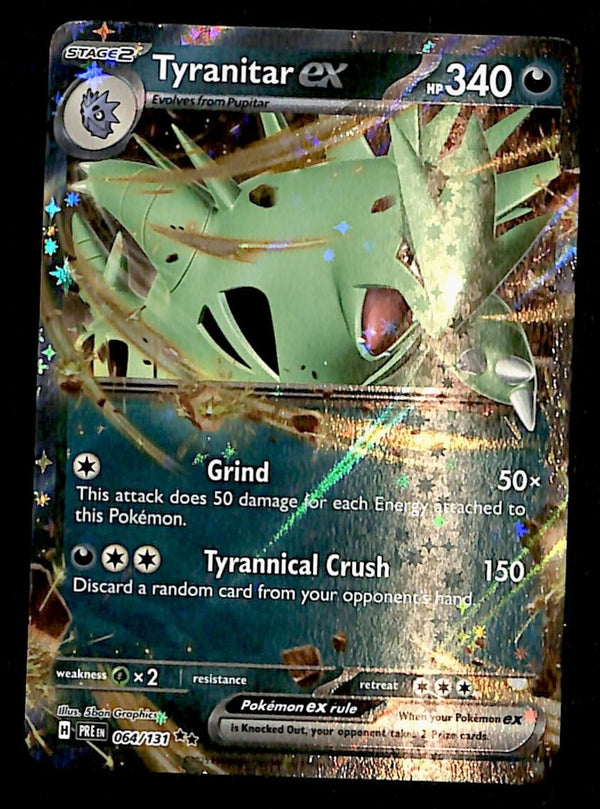 Tyranitar ex Prismatic Evoloutions 064/131, NM Pokemon Card