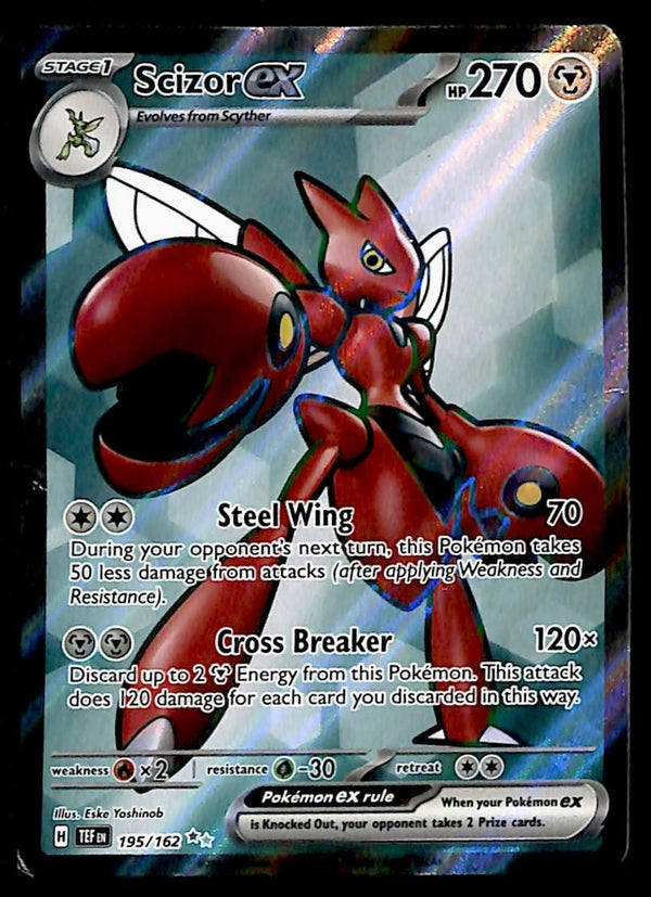Scizor ex Full Art Temporal Forces 195/162, VG Pokemon Card
