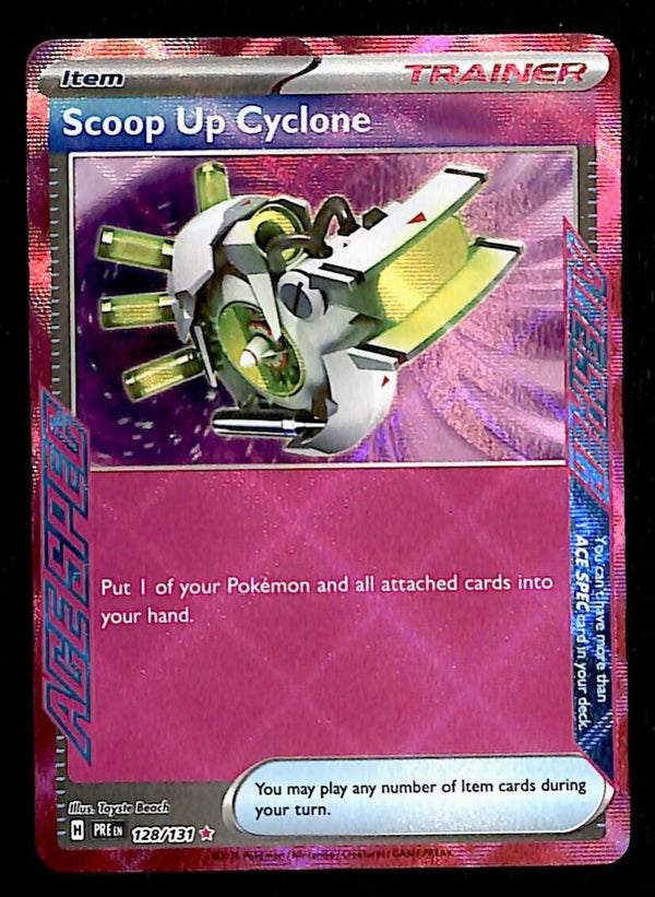 Scoop Up Cyclone Ace Spec Prismatic Evoloutions 128/131, NM Pokemon Card