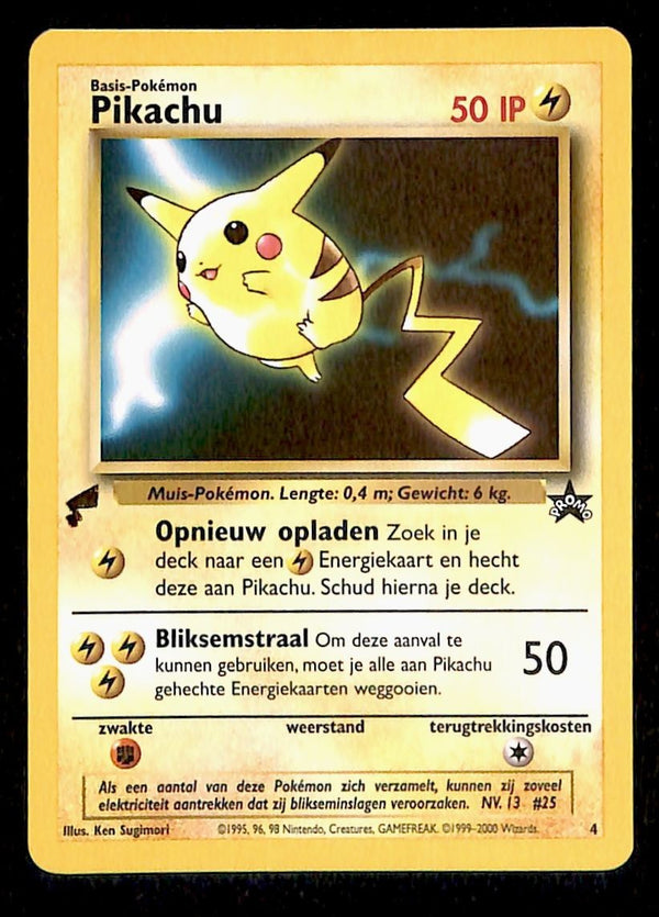 Pikachu World Collection Dutch Black Star Promo 4, NM Pokemon Card