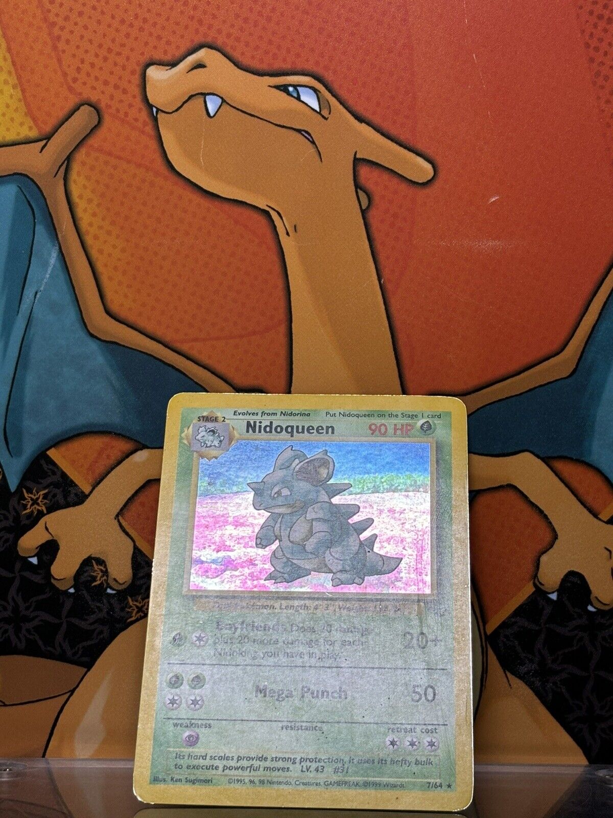 Nidoqueen Holo Jungle EX, 7/64 Pokemon Card.