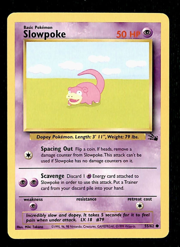 Slowpoke Fossil NM, 55/62 Pokemon Card