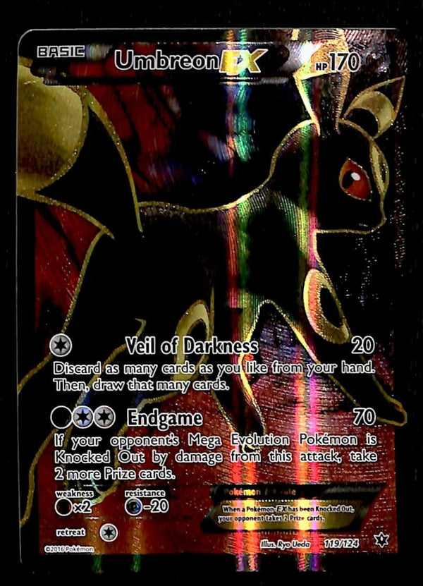 Umbreon ex Full Art Fates Collide 119/124, EX-VG Pokemon Card