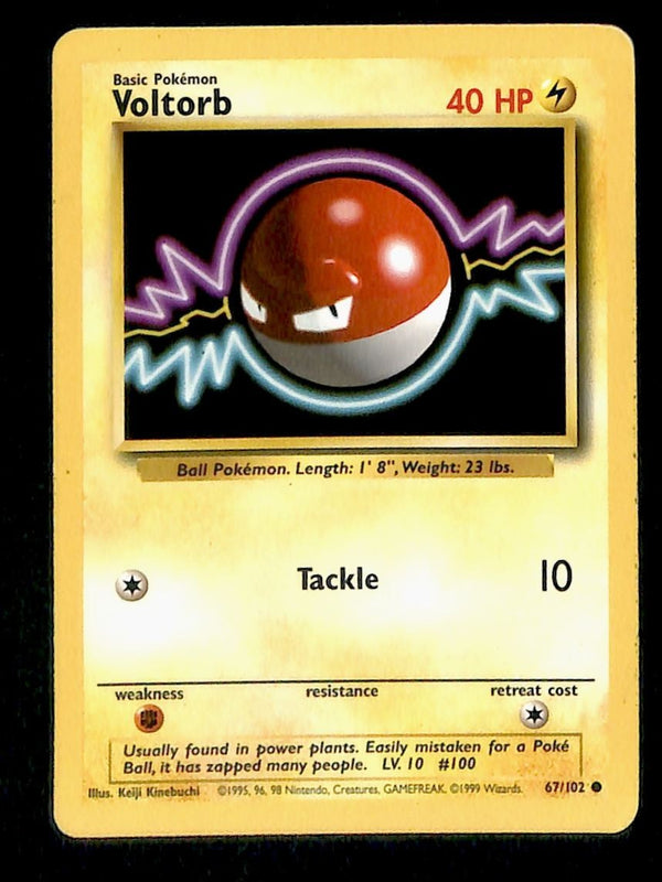 Voltorb Base Set 1999 Unlimited Print NM, 67/102 Pokemon Card.