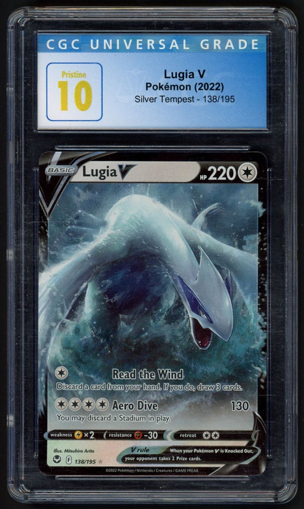 Lugia V Silver Tempest 138/195, CGC Pristine 10 Pokémon Card
