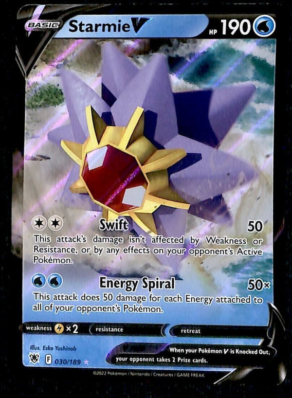 Starmie V Ultra Rare Astral Radiance 030/189, NM Pokemon Card