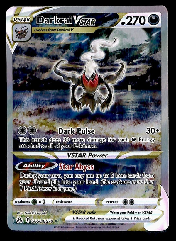 Darkrai Vstar Ultra Rare Crown Zenith  GG50/GG70, NM Pokemon Card