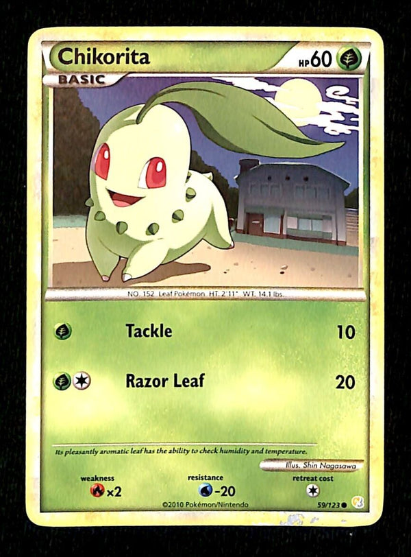 Chikorita Heartgold & Soulsilver EX, 59/123 Pokemon Card Chikorita Heartgold & Soulsilver EX, 59/123 Pokemon Card
