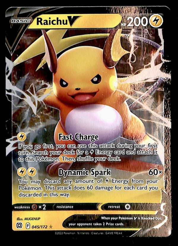 Raichu V Ultra Rare Brilliant Stars 045/172, NM Pokemon Card