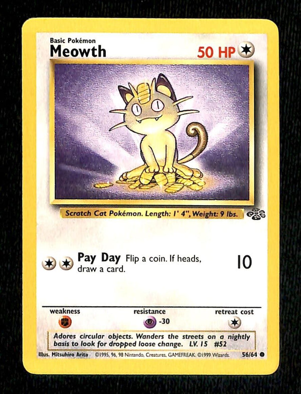 Meowth Jungle NM, 56/64 Pokemon Card