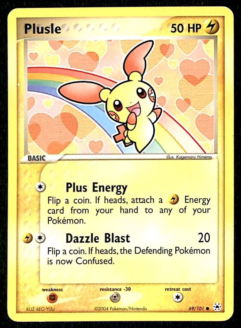 Plusle Holo Hidden Legends NM, 69/101 Pokemon Card