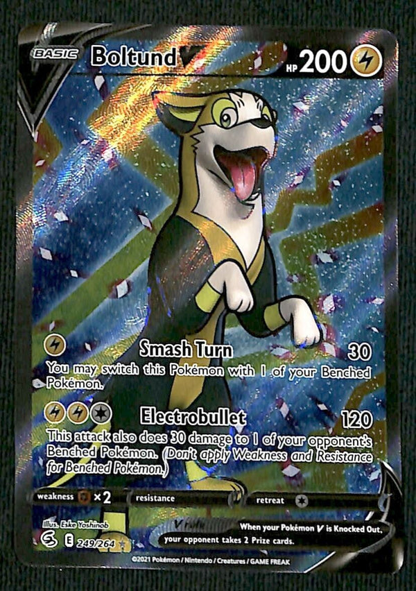 Boltund V Full Art Fusion Strikes 249/264, NM Pokemon Card