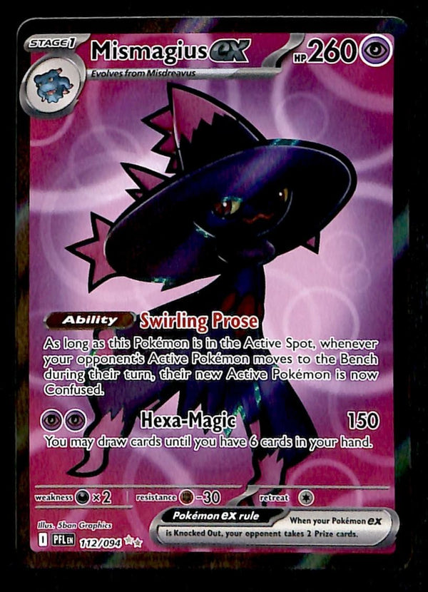 Mismagius ex Full Art Phantasmal Flames 112/094, NM Pokemon Card