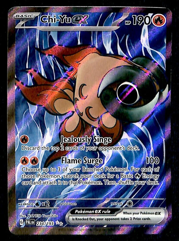 Chi-Yu EX Full Art Paldea Evolved 234/193, NM Pokemon Card