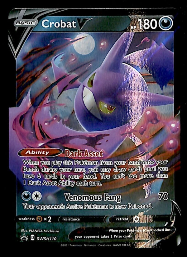Crobat V Black Star Promo SWSH 110, NM Pokemon Card