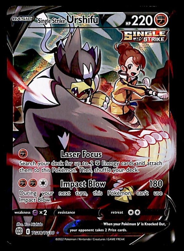 Single Strike Urshifu V Ultra Rare Brilliant Stars TG18/TG30, NM Pokemon Card