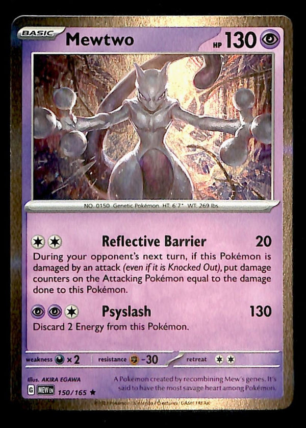 Mewtwo Holo Scarlet & Violet 151 150/165, NM Pokemon Card Mewtwo Holo Scarlet & Violet 151 150/165, NM Pokemon Card
