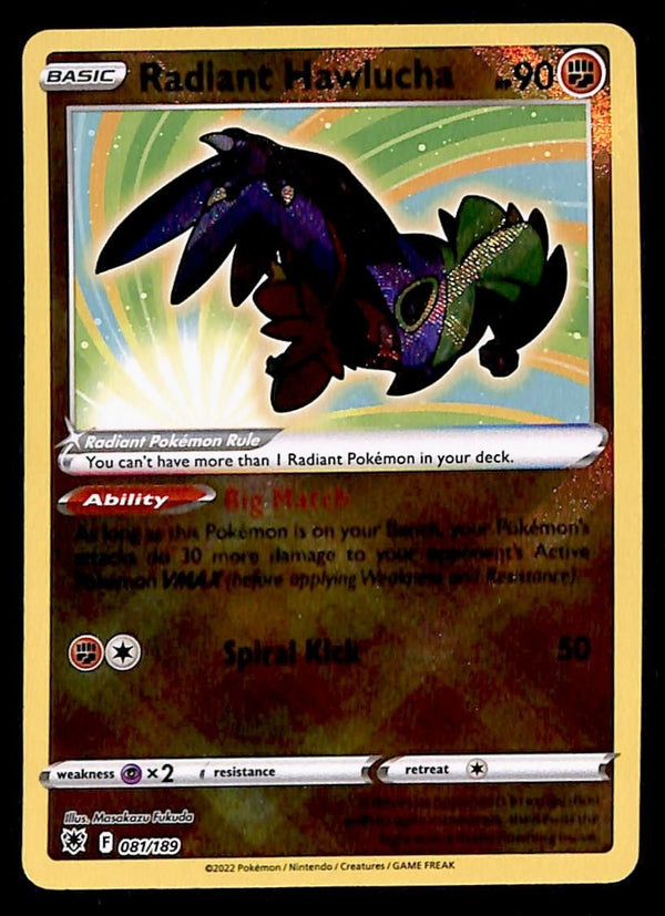 Radiant Hawlucha Astral Radiance 081/189, NM Pokemon Card