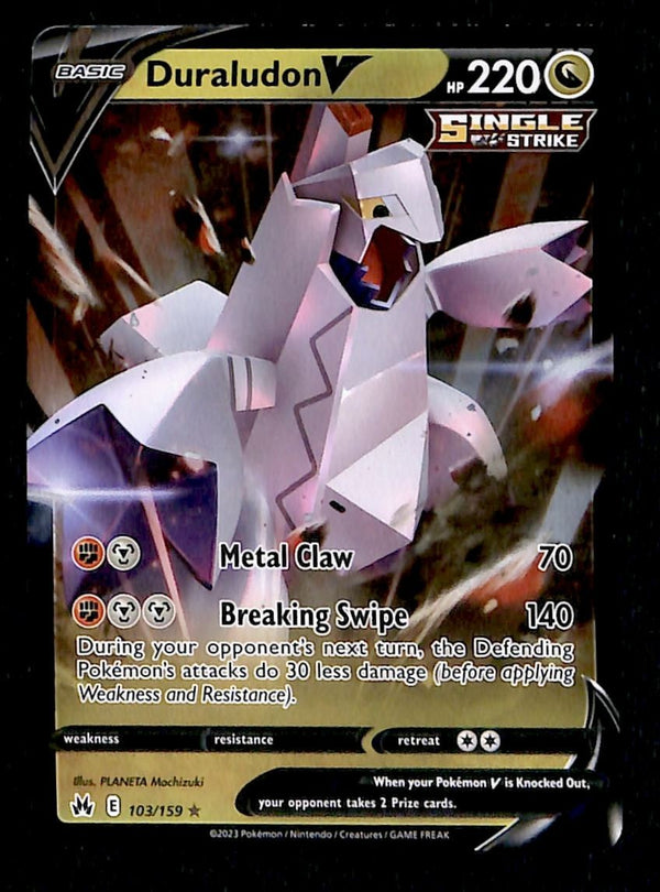 Duraludon V Crown Zenith 103/159, NM Pokemon Card