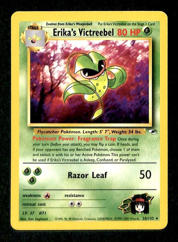 Erikas Victreebel Gym Heroes NM, 26/132 Pokemon Card.