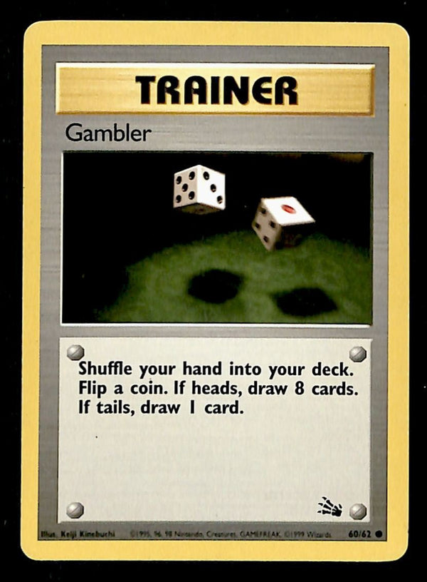 Gambler Fossil LP, 60/62 Pokemon Card