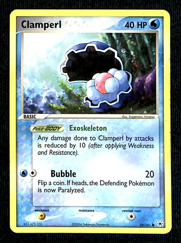 Clamperl Hidden Legends NM, 58/101 Pokemon Card Clamperl Hidden Legends NM, 58/101 Pokemon Card