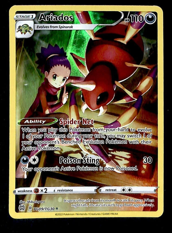 Ariados Trainer Gallery Brilliant Stars TG09/TG30, NM Pokemon Card Ariados Trainer Gallery Brilliant Stars TG09/TG30, NM Pokemon Card