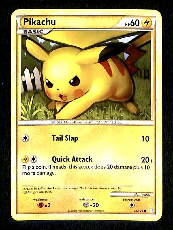 Pikachu Heartgold & Soulsilver NM, 78/123 Pokemon Card