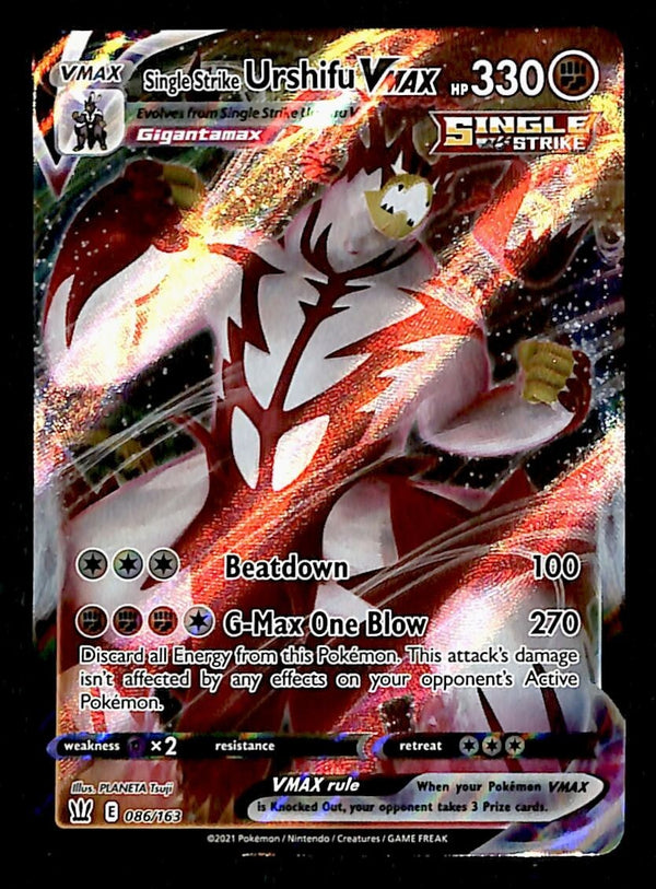 Urshifu Vmax Battle Styles 086/163, NM Pokemon Card