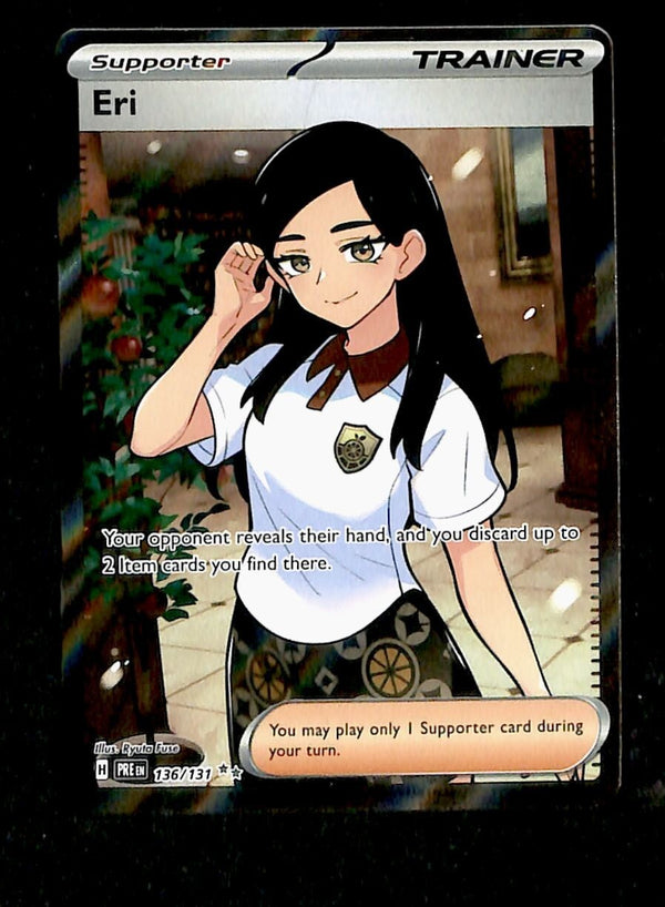 Eri Full Art Trainer Ultra Rare Prismatic Evoloutions 136/131, NM Pokemon Card