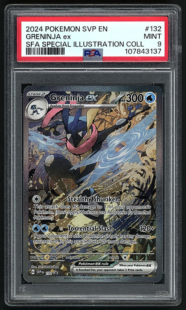 Greninja ex Illustration Promo SVP 132 , PSA 9 Pokémon Card