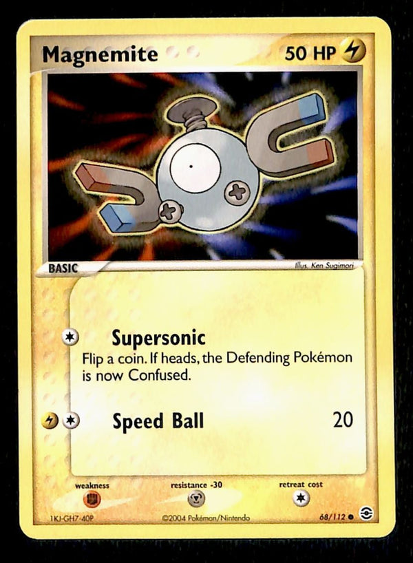 Magnemite Common FireRed & LeafGreen 68/112, NM Pokemon Card