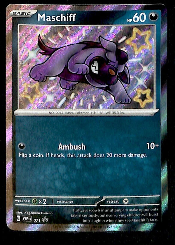 Shiny Maschiff Black Star Promo SVP 071, NM Pokemon Card Shiny Maschiff Black Star Promo SVP 071, NM Pokemon Card