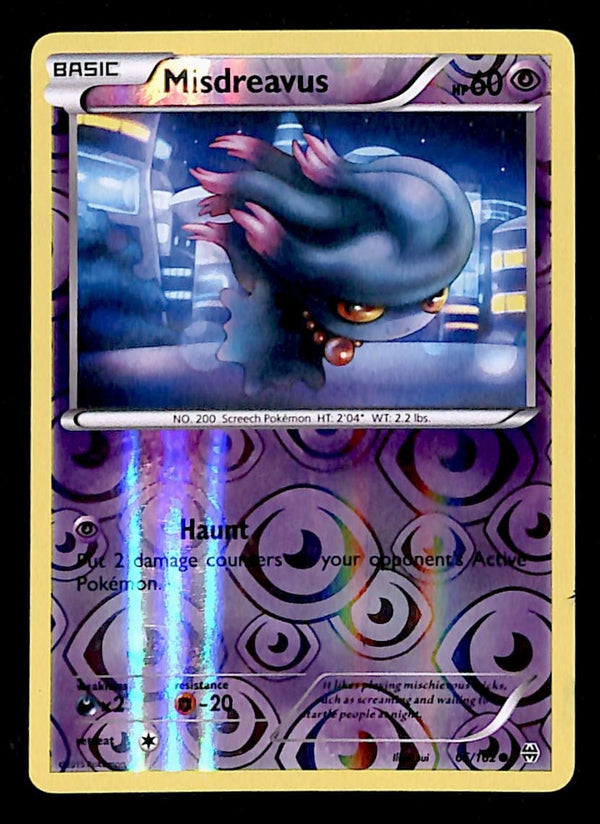Misdreavus Reverse Holo Breakthrough 65/162, NM Pokemon Card