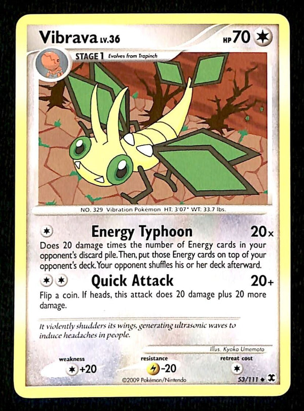 Vibrava Rising Rivals NM, 53/111 Pokemon Card