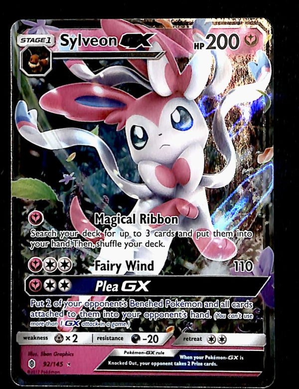 Sylveon GX Full Art Guardians Rising 92/145, EX Pokemon Card Sylveon GX Full Art Guardians Rising 92/145, EX Pokemon Card