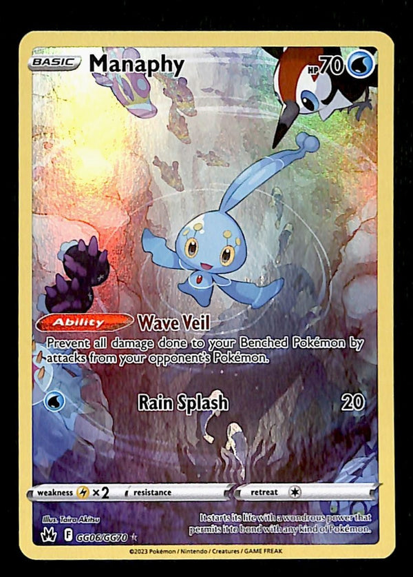 Manaphy Galarian Gallery Crown Zenith GG06/GG70,NM Pokemon Card