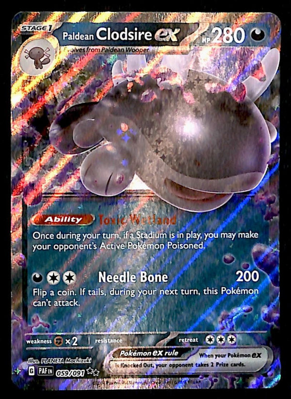 Paldean Clodsire ex Paldean Fates 059/091, NM Pokemon Card