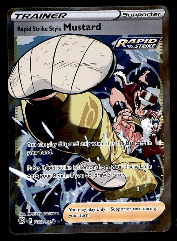 Rapid Strike Mustard Trainer Brilliant Stars TG27/TG30, NM Pokemon Card
