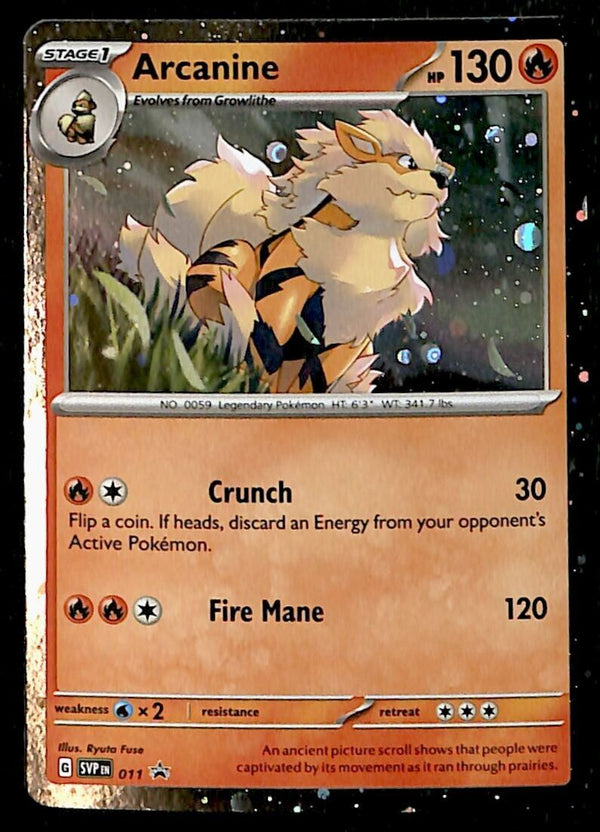 Arcanine Holo Black Star Promo SVP 011, NM Pokemon Card