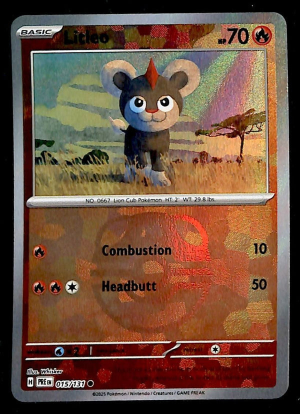 Litleo Masterball Prismatic Evoloutions 015/131, NM Pokemon Card